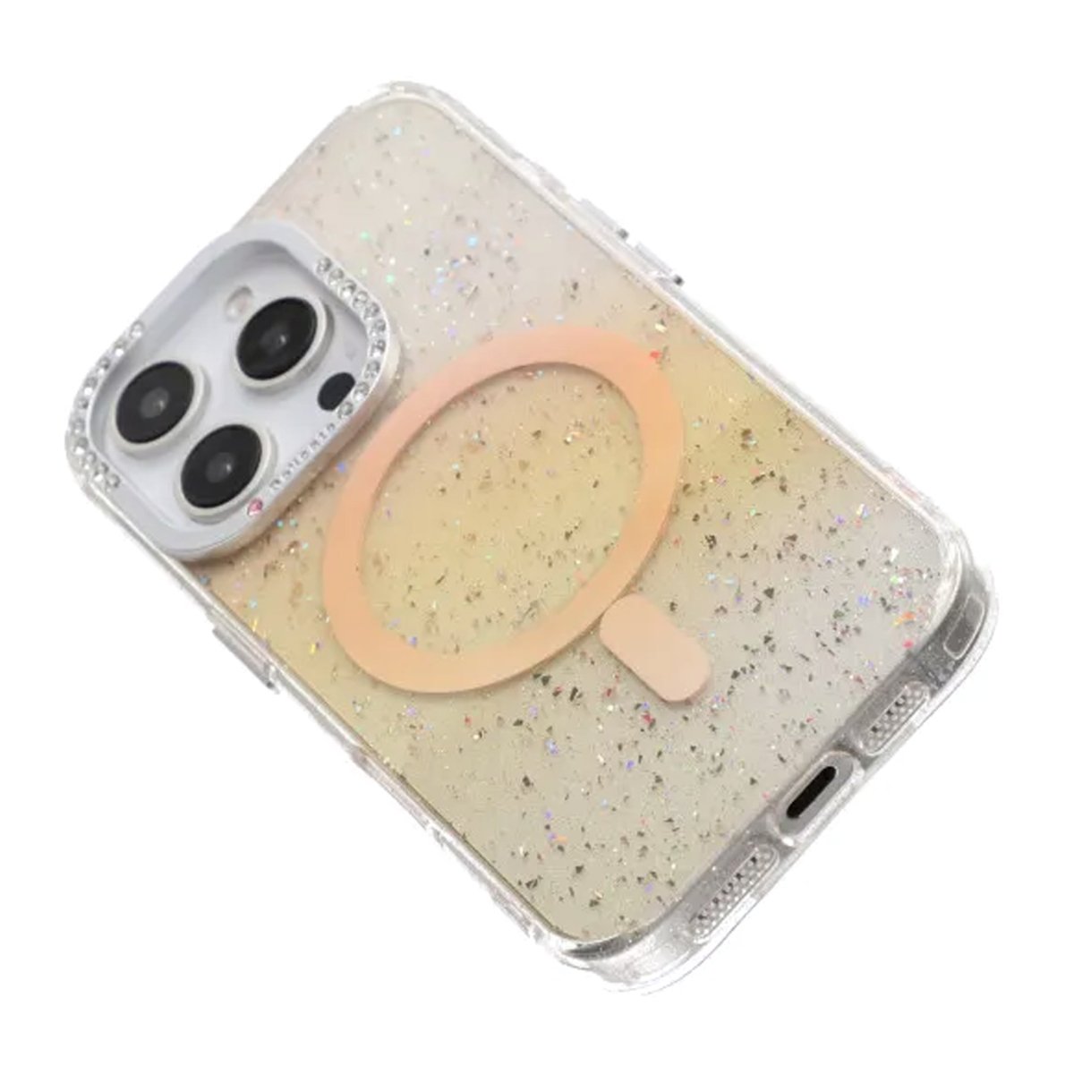 iPhone 16 Pro Cover Glitter Diamond MagSafe Guld