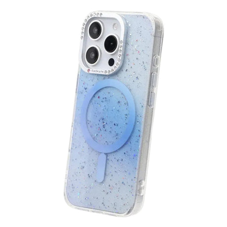 iPhone 16 Pro Max Cover Glitter Diamond MagSafe Blå