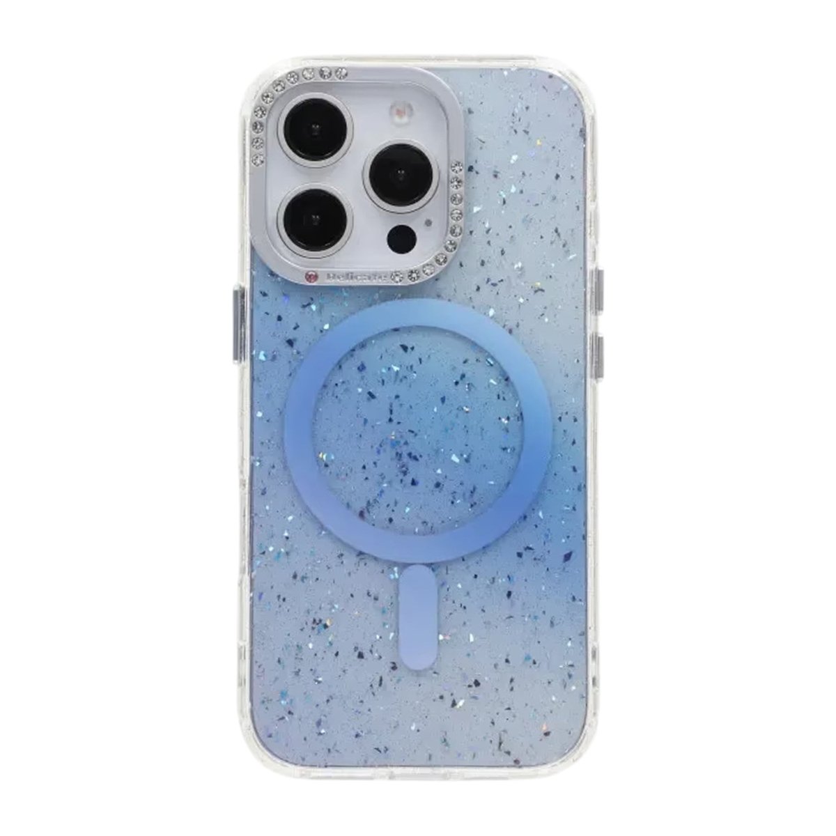 iPhone 16 Pro Max Cover Glitter Diamond MagSafe Blå