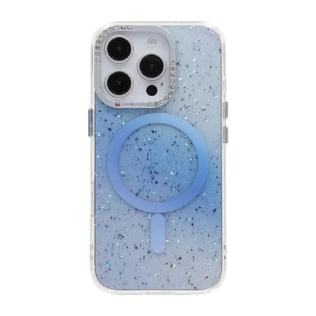 iPhone 16 Pro Max Cover Glitter Diamond MagSafe Blå