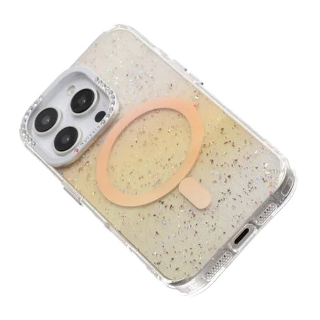 iPhone 16 Pro Max Cover Glitter Diamond MagSafe Guld