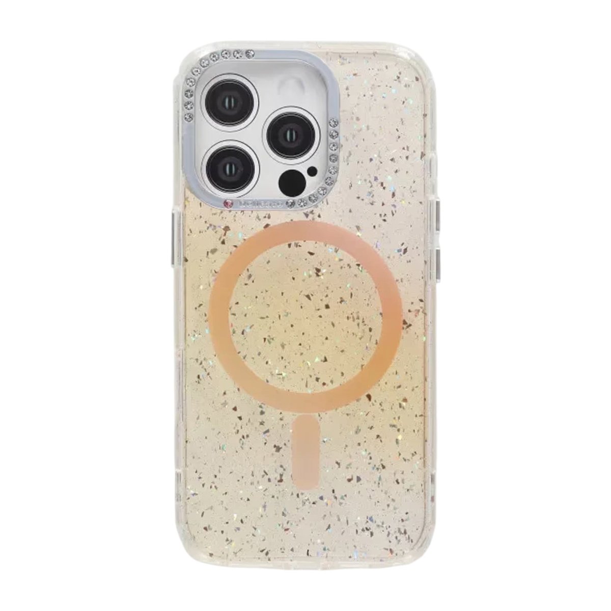 iPhone 16 Pro Max Cover Glitter Diamond MagSafe Guld