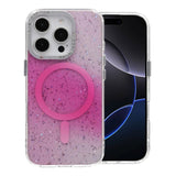 iPhone 16 Pro Max Cover Glitter Diamond MagSafe Lyserød