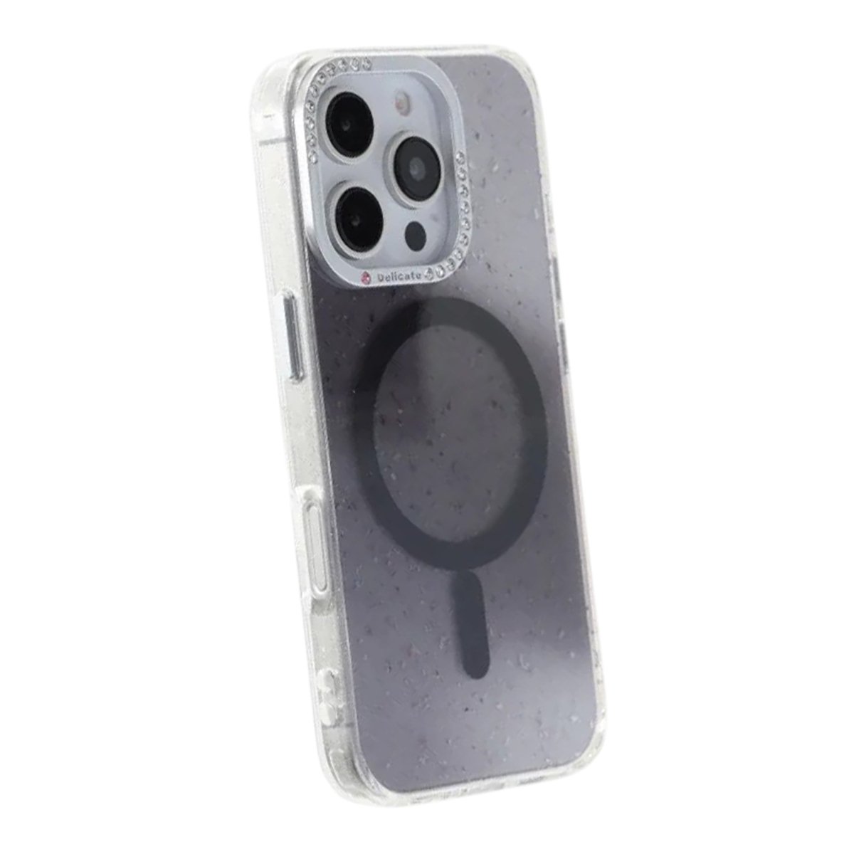 iPhone 16 Pro Cover Glitter Diamond MagSafe Sort