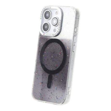 iPhone 16 Pro Cover Glitter Diamond MagSafe Sort