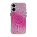 iPhone 16 Cover Glitter Diamond MagSafe Lyserød