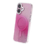 iPhone 16 Cover Glitter Diamond MagSafe Lyserød