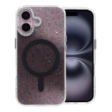 iPhone 16 Cover Glitter Diamond MagSafe Sort