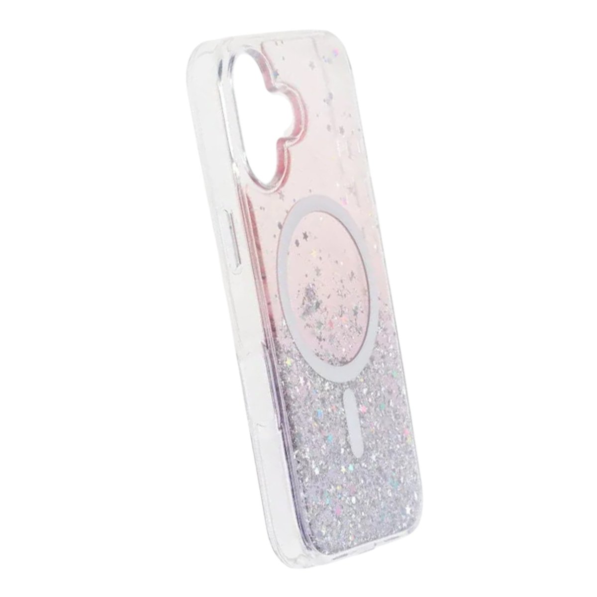 iPhone 17 Cover Glitter Stjerner MagSafe Lilla