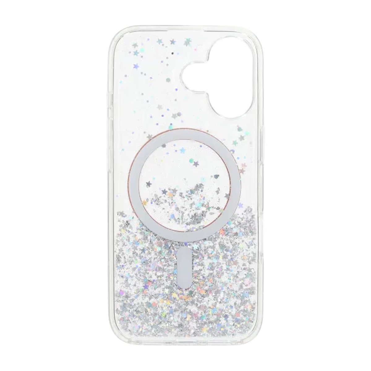 iPhone 17 Cover Glitter Stjerner MagSafe Orange