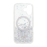 iPhone 17 Cover Glitter Stjerner MagSafe Orange