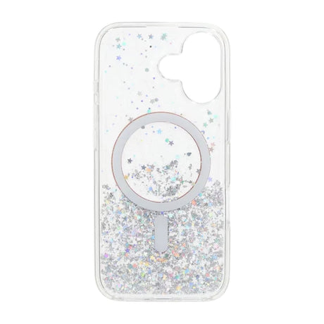 iPhone 17 Cover Glitter Stjerner MagSafe Orange