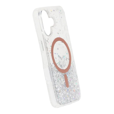 iPhone 17 Cover Glitter Stjerner MagSafe Orange
