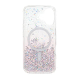 iPhone 17 Cover Glitter Stjerner MagSafe Lyserød