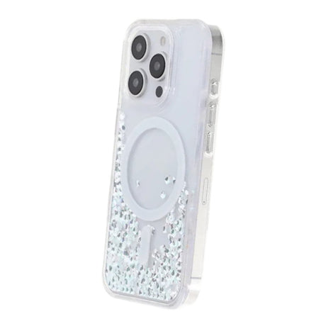 iPhone 16 Pro Max Cover Diamond Quicksand MagSafe Hvid