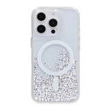 iPhone 16 Pro Max Cover Diamond Quicksand MagSafe Hvid
