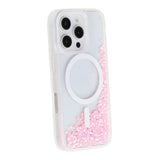 iPhone 16 Pro Cover Diamond Quicksand MagSafe Lyserød