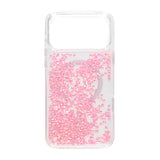 iPhone 17 Pro Max Cover Diamond Quicksand MagSafe Lyserød