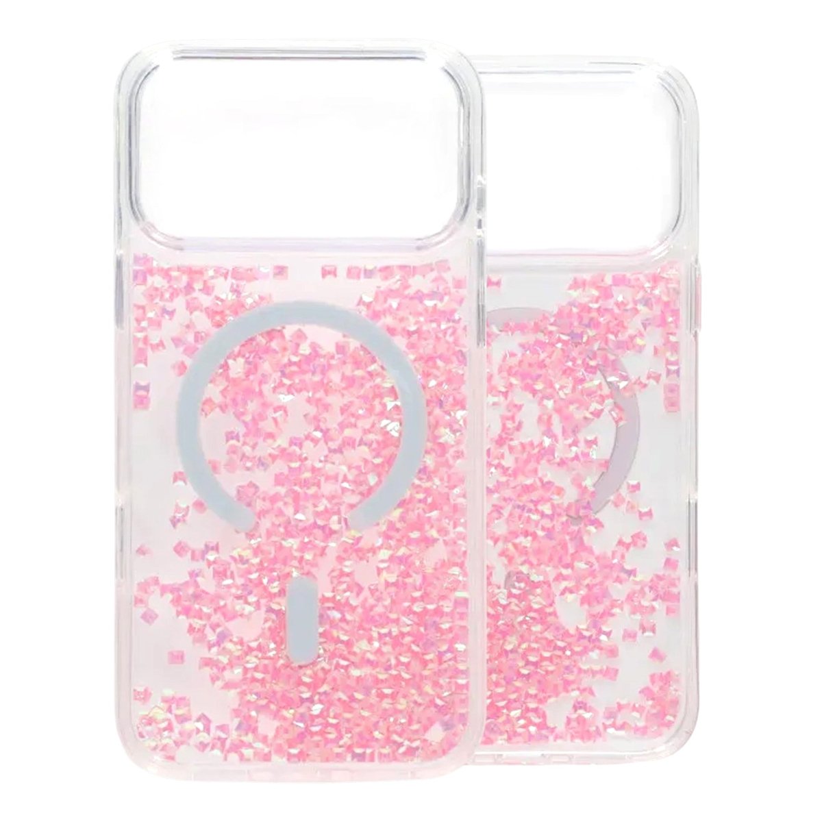 iPhone 17 Pro Cover Diamond Quicksand MagSafe Lyserød