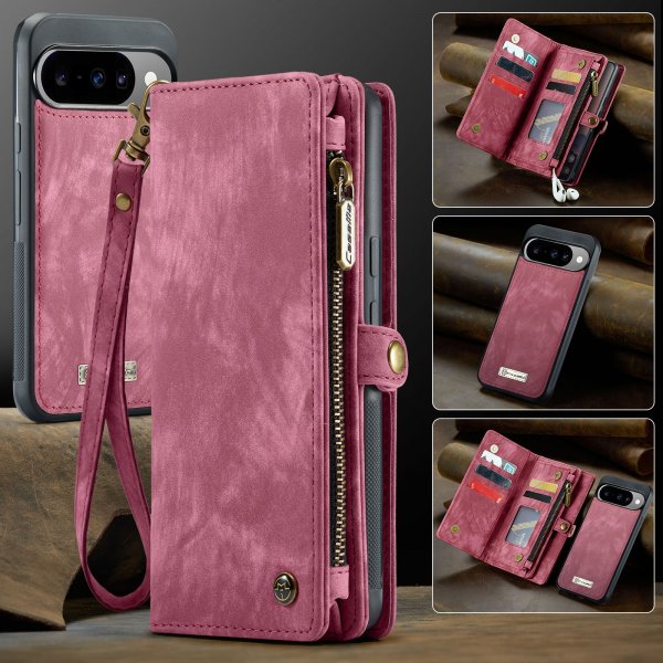 CaseMe Google Pixel 10/Pixel 10 Pro Cover 008 Series Aftageligt Cover Rød