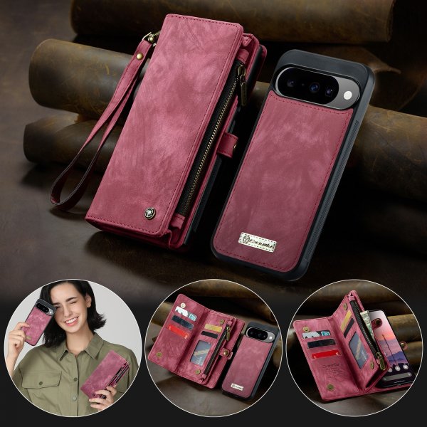 CaseMe Google Pixel 10/Pixel 10 Pro Cover 008 Series Aftageligt Cover Rød