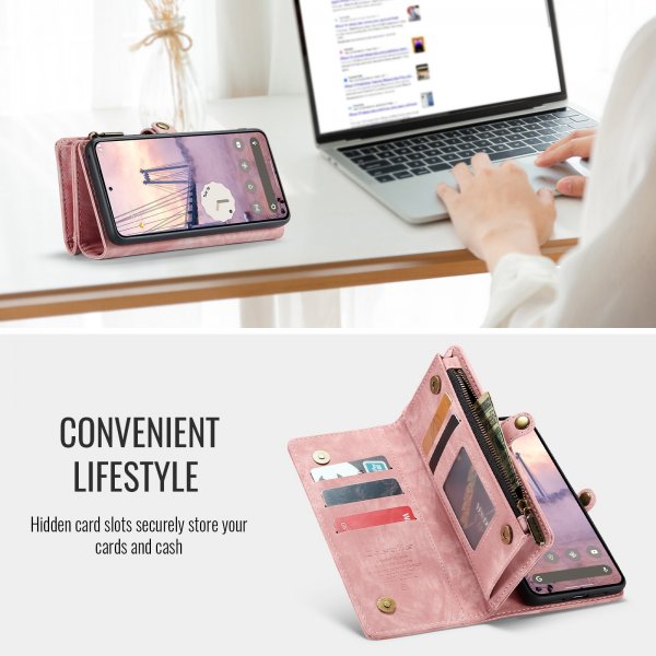 CaseMe Google Pixel 10/Pixel 10 Pro Cover 008 Series Aftageligt Cover Lyserød