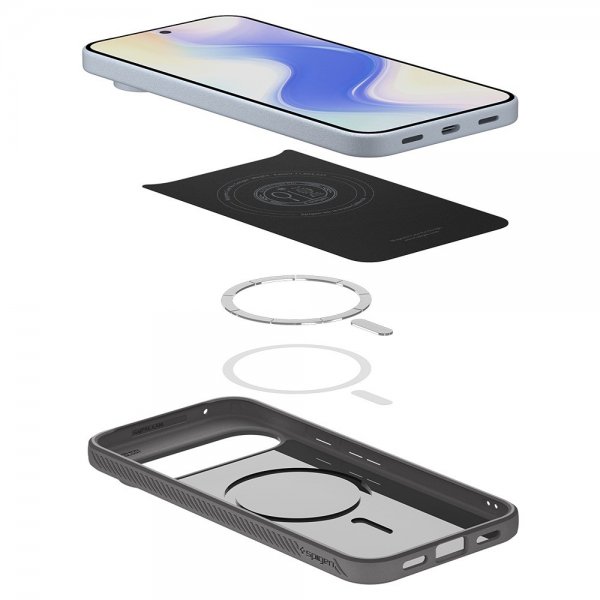 Spigen Google Pixel 10/Pixel 10 Pro Cover Liquid Air MagFit Marble Gray