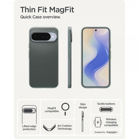 Spigen Google Pixel 10/Pixel 10 Pro Cover Thin Fit MagFit Sage Green