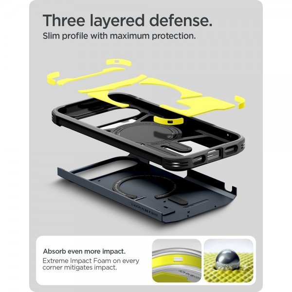 Spigen Google Pixel 10/Pixel 10 Pro Cover Tough Armor MagFit Metal Slate
