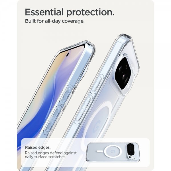 Spigen Google Pixel 10/Pixel 10 Pro Cover Ultra Hybrid MagFit Clear White
