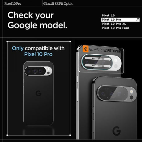 Spigen Google Pixel 10 Pro Kamerabeskyttelsesglas.tR EZ Fit Optik 2-pak