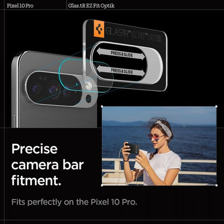 Spigen Google Pixel 10 Pro Kamerabeskyttelsesglas.tR EZ Fit Optik 2-pak