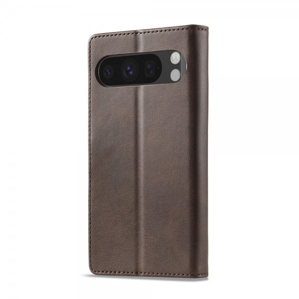 Lc.Imeeke Google Pixel 10 Pro XL Cover med Kortlomme Standerfunktion Mørkebrun