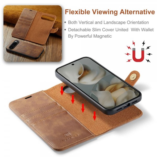 Dg.Ming Google Pixel 10 Pro XL Cover med Aftageligt Cover Brun