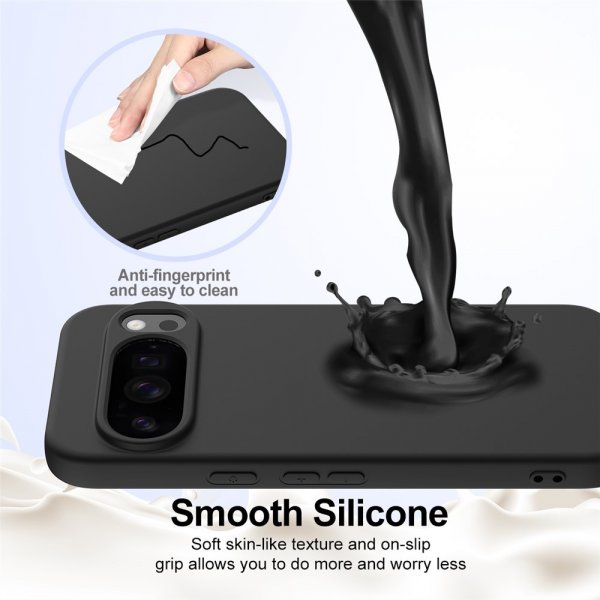 Google Pixel 10 Pro XL Cover med Strop Silikone MagSafe Sort