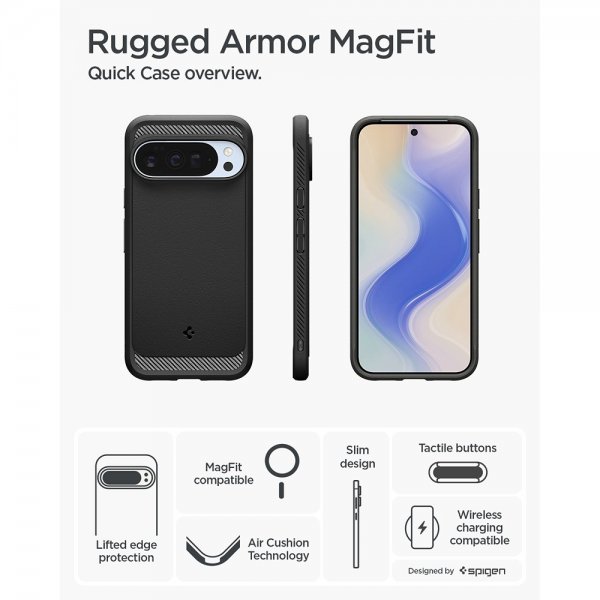 Spigen Google Pixel 10 Pro XL Cover Rugged Armor MagFit Mat Sort