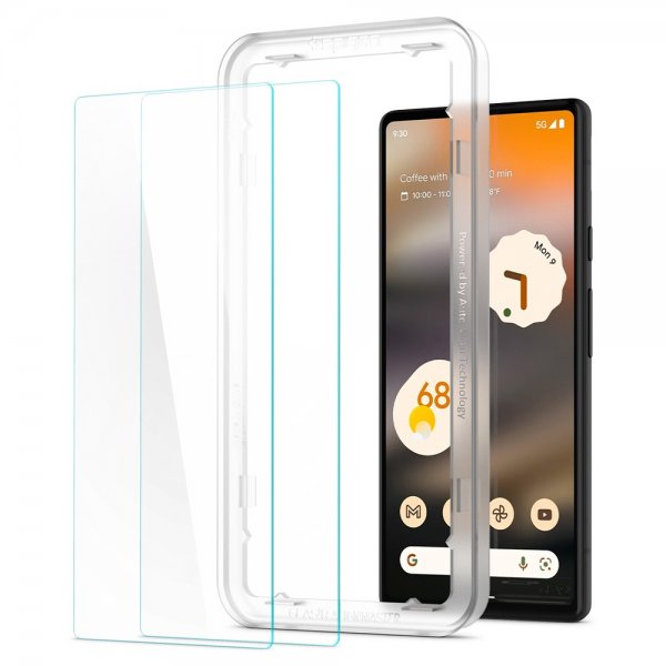 Spigen Google Pixel 6a Skærmbeskyttelse GLAS.tR ALIGNmaster 2-pak