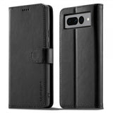 Lc.Imeeke Google Pixel 7 Pro Etui med Kortlomme Stativfunktion Sort