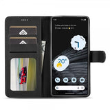 Lc.Imeeke Google Pixel 7 Pro Etui med Kortlomme Stativfunktion Sort