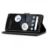 Lc.Imeeke Google Pixel 7 Pro Etui med Kortlomme Stativfunktion Sort