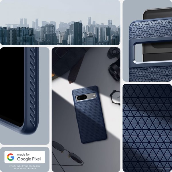Spigen Google Pixel 7 Cover Liquid Air Navy Blue
