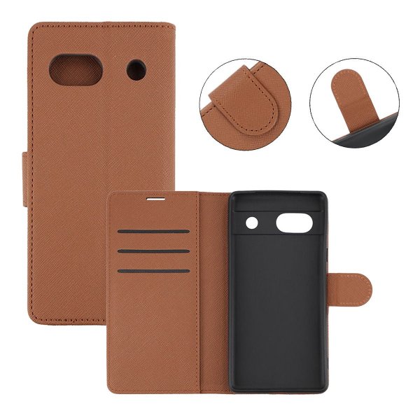 Google Pixel 7a Cover med Kortlomme Brun