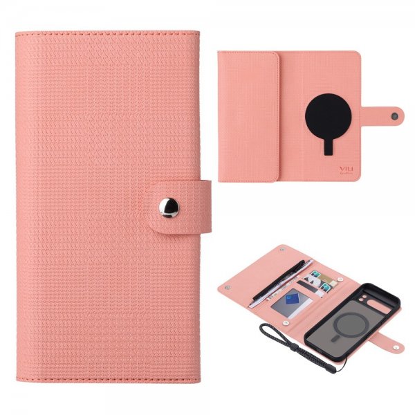 VILI Google Pixel 8 Pro Etui med aftageligt Cover GHB Series MagSafe Rosa
