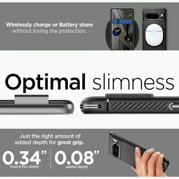 Spigen Google Pixel 8 Pro Cover Rugged Armor Mat Sort