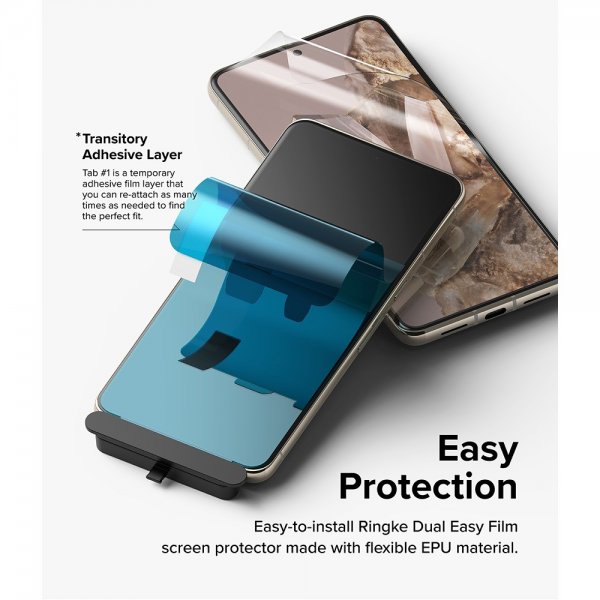 Ringke Google Pixel 8 Pro Skærmbeskyttelse Dual Easy Film 2-pak