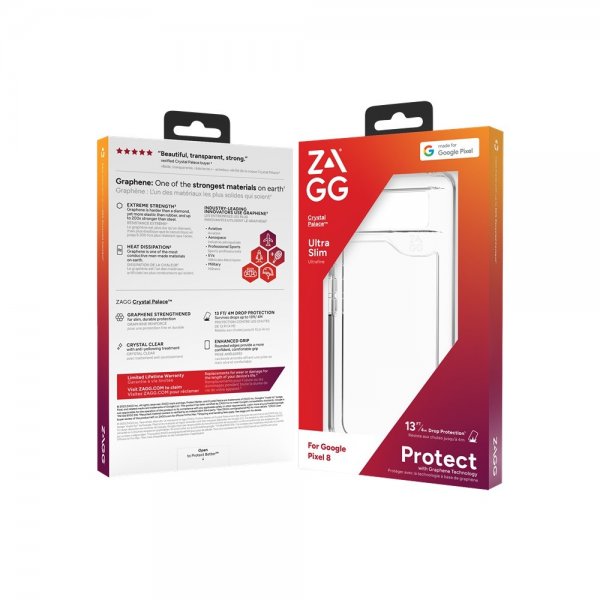 ZAGG Google Pixel 8 Cover Crystal Palace Transparent