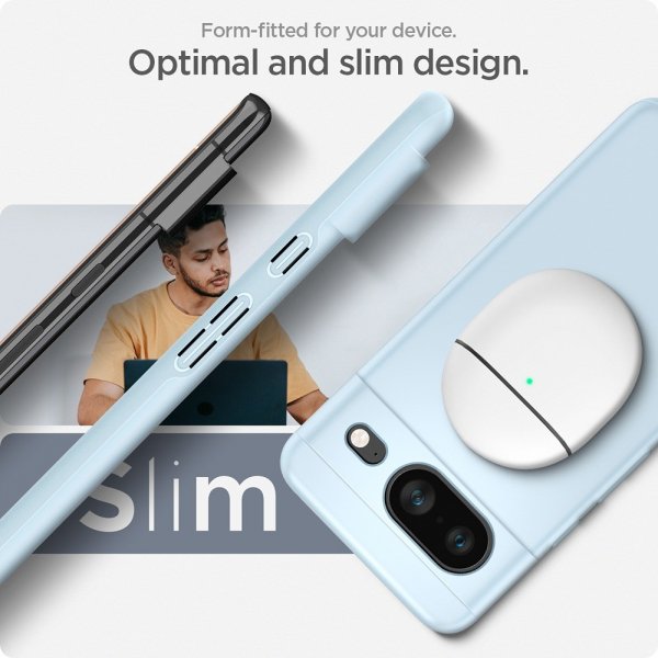 Spigen Google Pixel 8 Cover Thin Fit Mute Blue