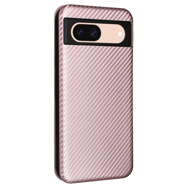 Google Pixel 8a Cover Kulfibertekstur Rosaguld