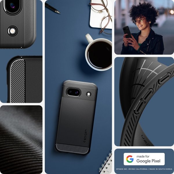 Spigen Google Pixel 8a Cover Rugged Armor Mat Sort