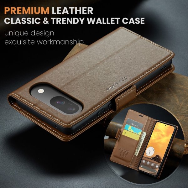 CaseMe Google Pixel 9/Pixel 9 Pro Cover 023 Series Brun
